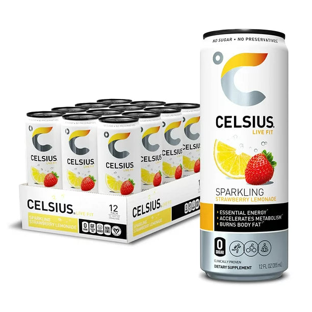 Celsius Energy Drink - Sparkling Essential Fitness Drink - 12x355ml