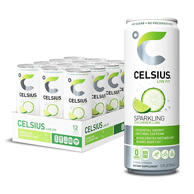 Celsius Energy Drink - Sparkling Essential Fitness Drink - 12x355ml
