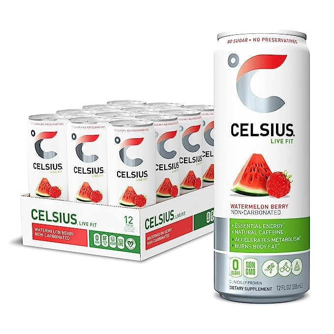 Celsius Energy Drink - Sparkling Essential Fitness Drink - 12x355ml