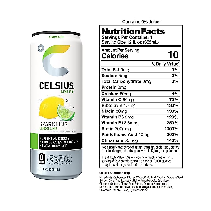 Celsius Energy Drink - Sparkling Essential Fitness Drink - 355ml