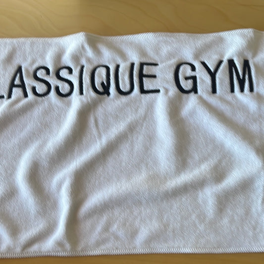 Serviette gym blanche