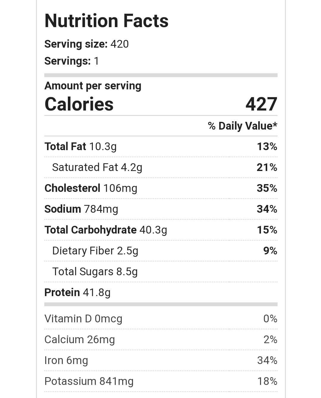 Hulk Meal - Teriyaki Style - 420g