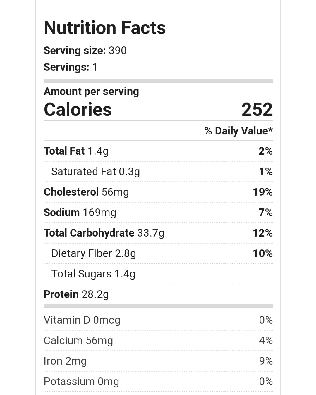 Hulk Meal - Spicy fish- 400g