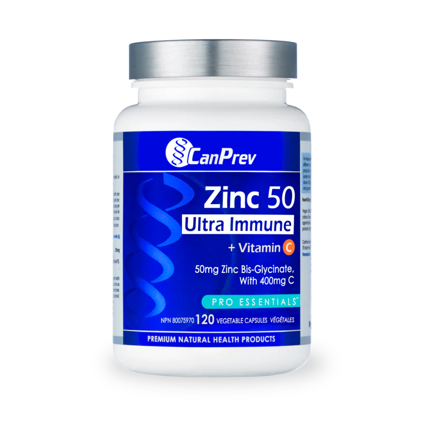 CanPrev - Zinc 50 Ultra Immune + Vitamin C - 120Vcaps