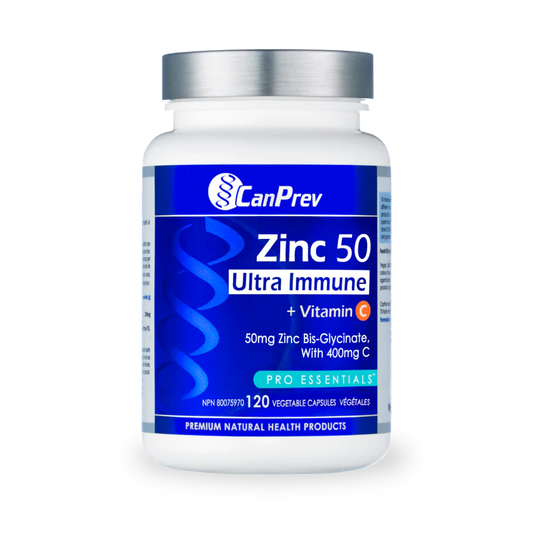 CanPrev - Zinc 50 Ultra Immune + Vitamin C - 120Vcaps