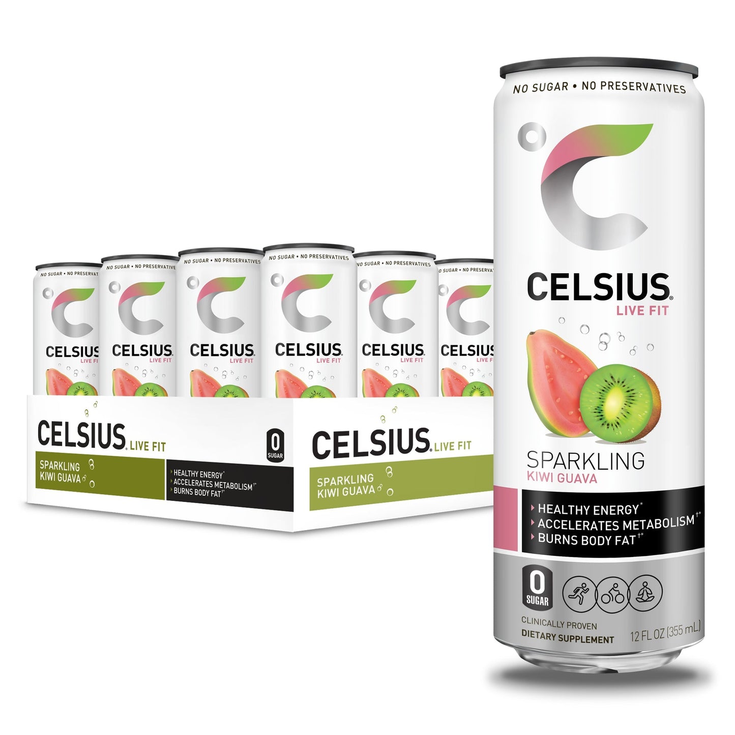 Celsius Energy Drink - Sparkling Essential Fitness Drink - 12x355ml