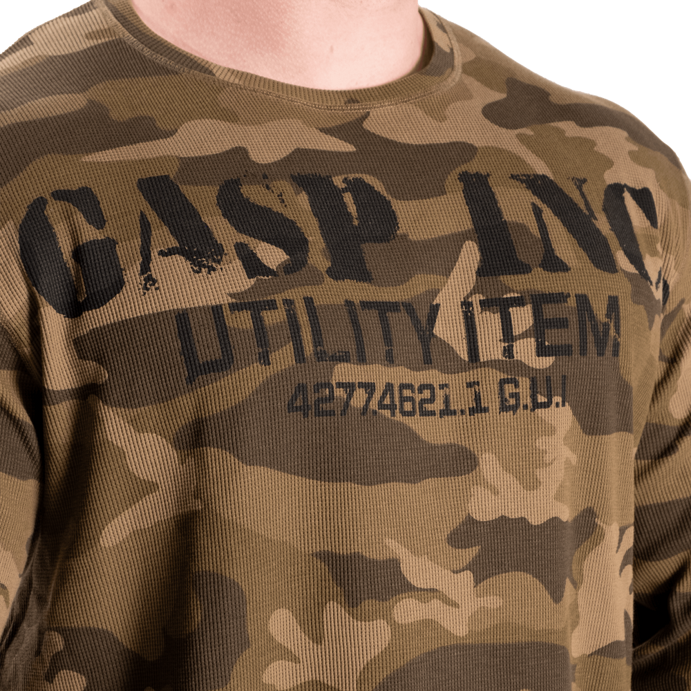 Gasp Thermal Gym Sweater Green Camoprint