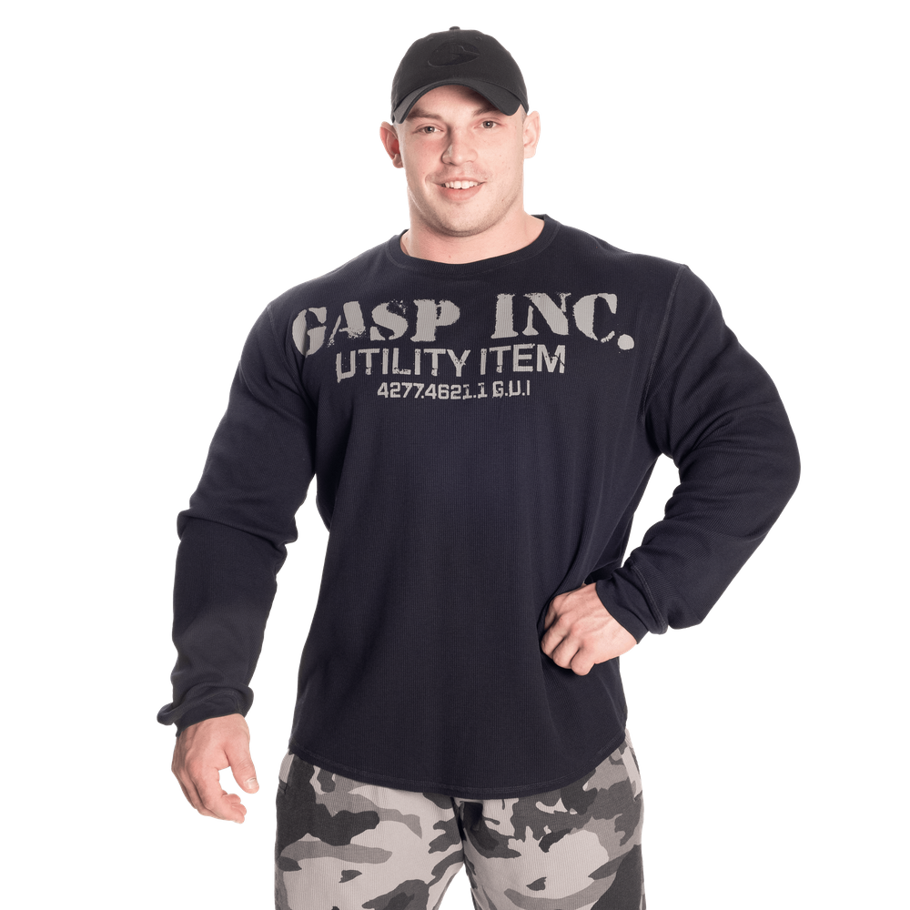 Gasp Thermal Gym Sweater Asphalt