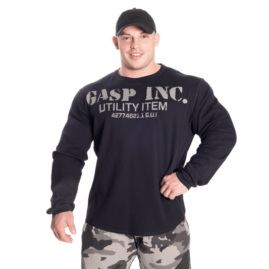 Gasp Thermal Gym Sweater Asphalt