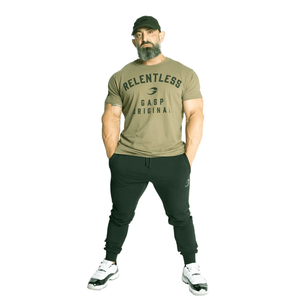 Gasp Relentless Skull Tee Washed Green