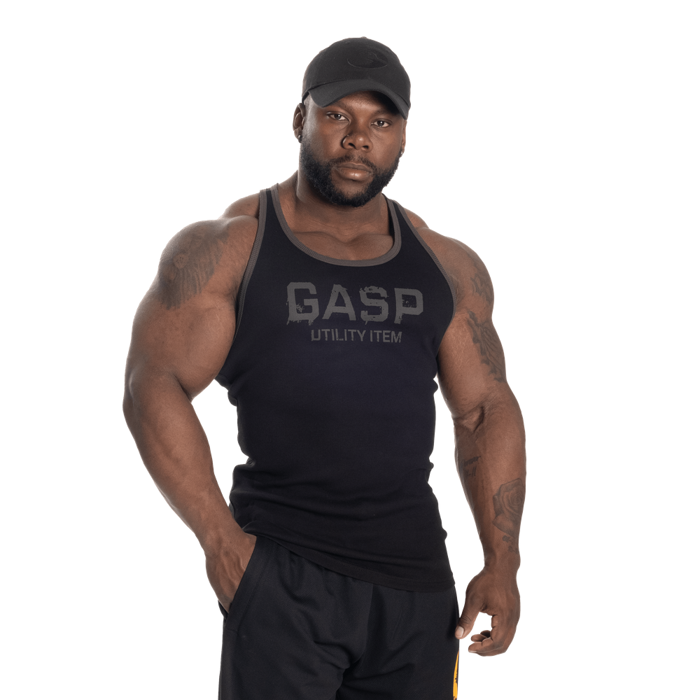 Gasp Ribbed T-Back Black