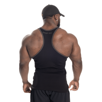 Gasp Ribbed T-Back Black
