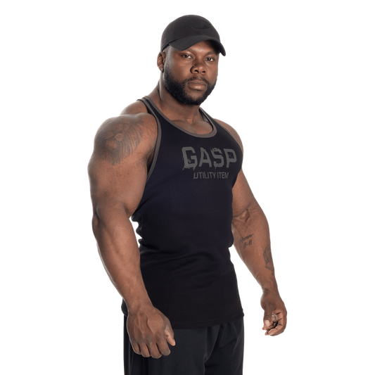 Gasp Ribbed T-Back Black