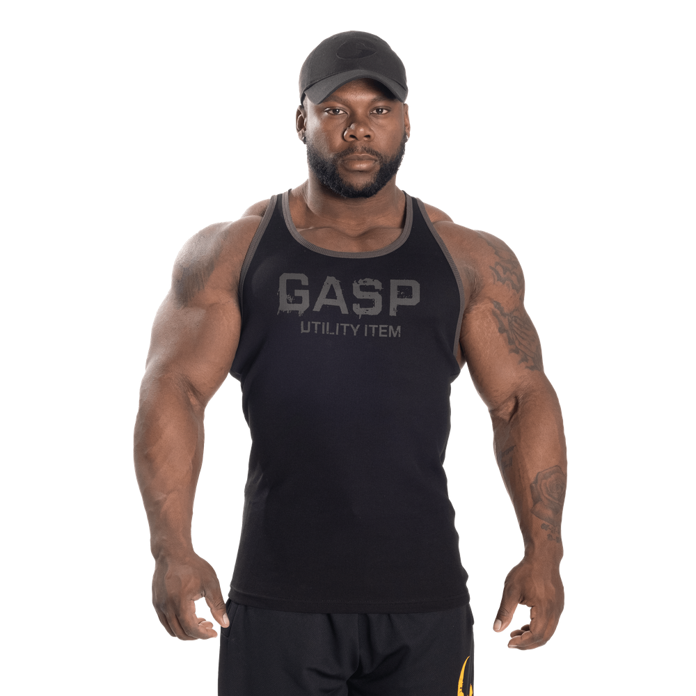 Gasp Ribbed T-Back Black