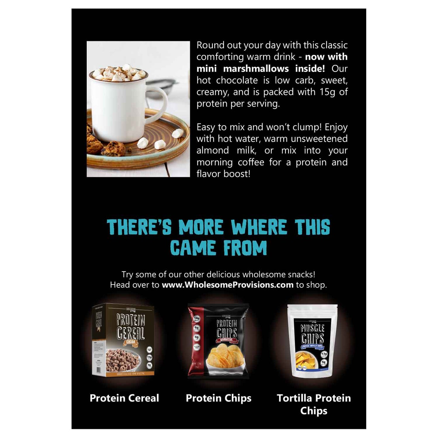 Wholesome Provisions - Protein Hot Cocoa with Marshmallow - 175g