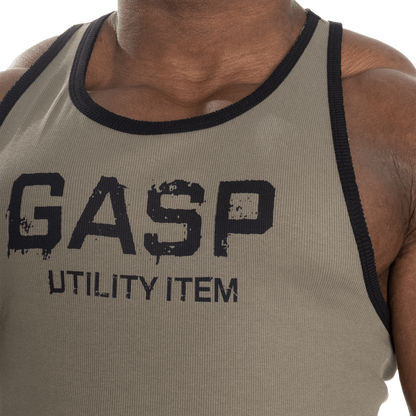 Gasp Ribbed T-Back Washed Green