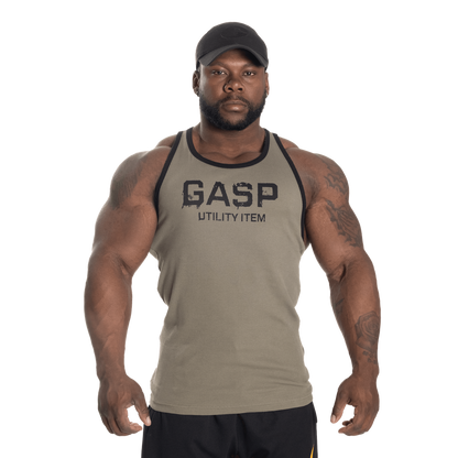 Gasp Ribbed T-Back Washed Green