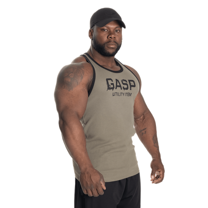 Gasp Ribbed T-Back Washed Green