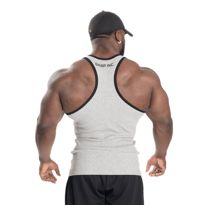 Gasp Ribbed T-Back Grey Melange
