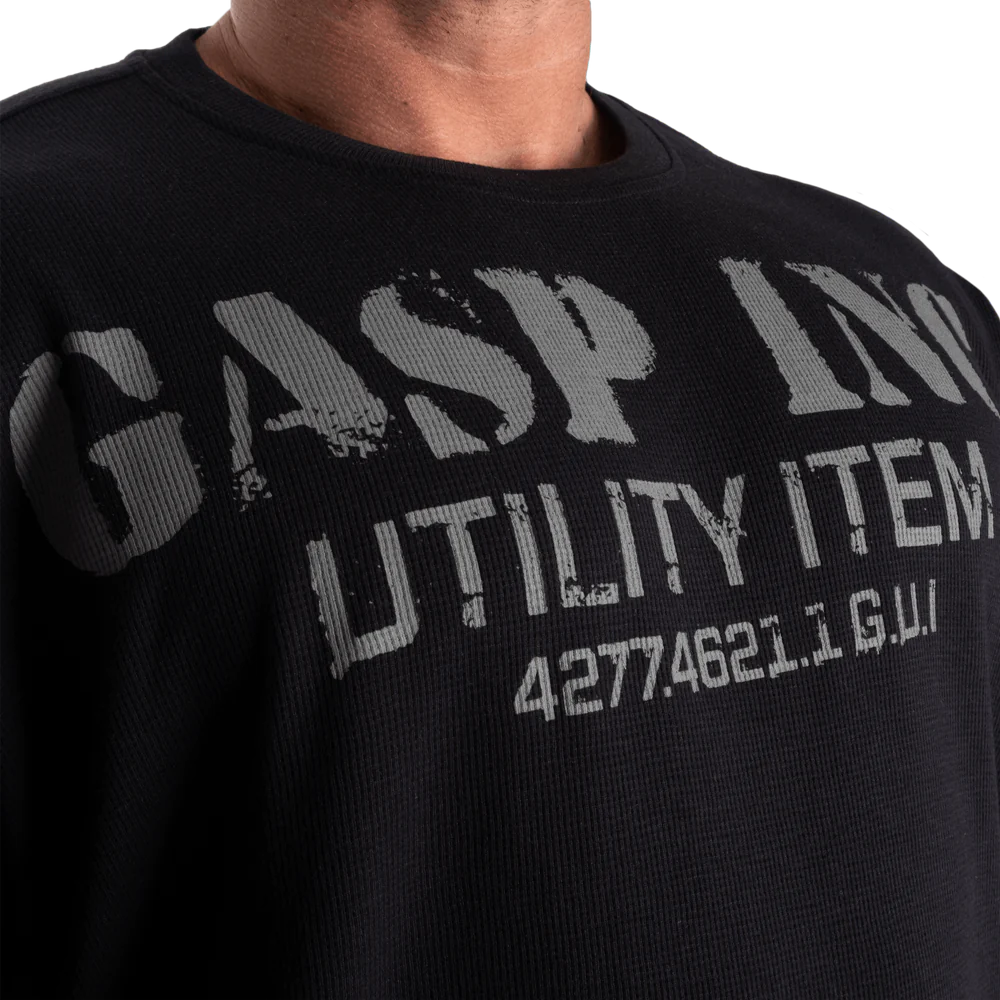 Gasp Iron Thermal Tee Asphalt