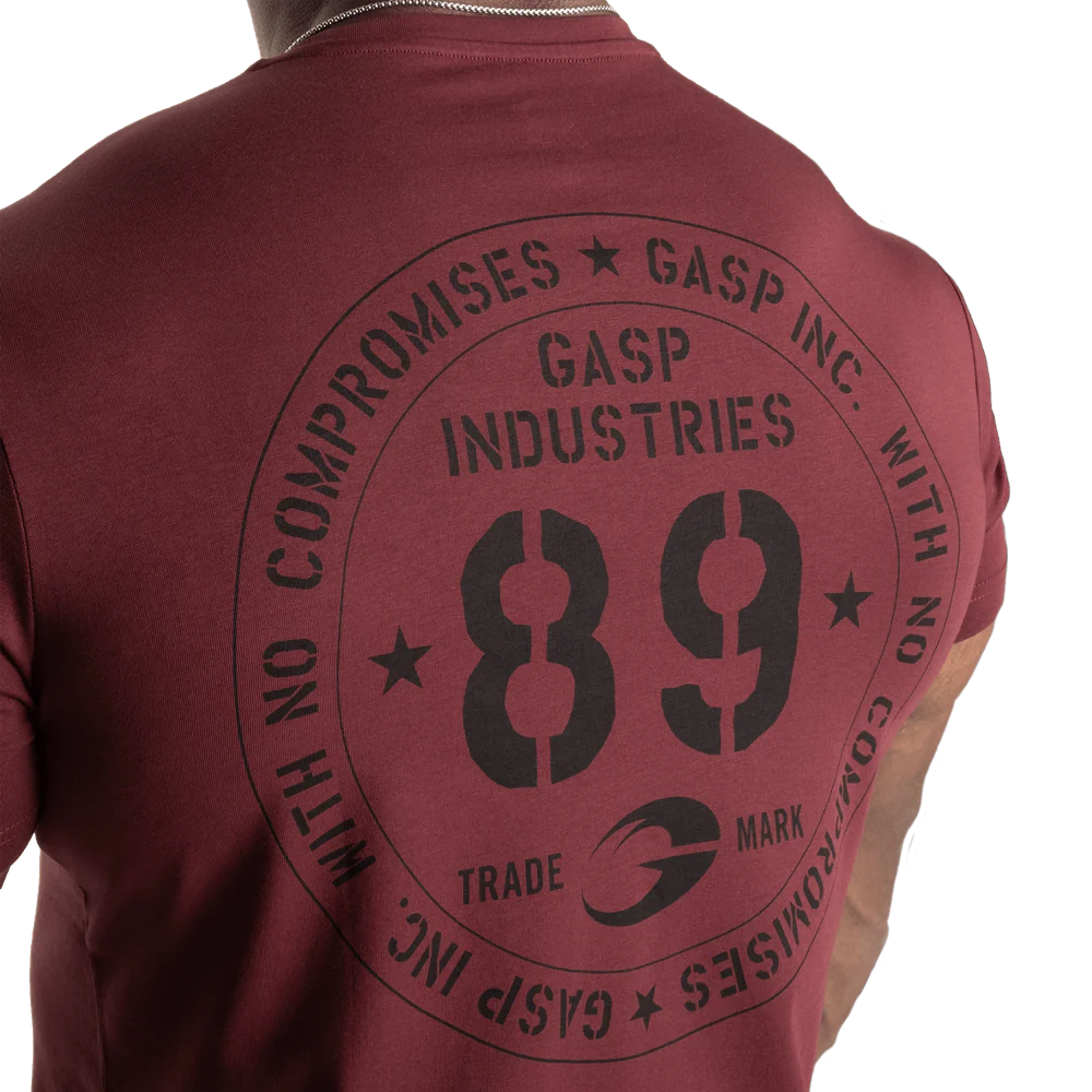 Gasp 89 Classic Tapered Tee Maroon