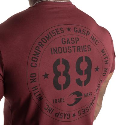 Gasp 89 Classic Tapered Tee Maroon