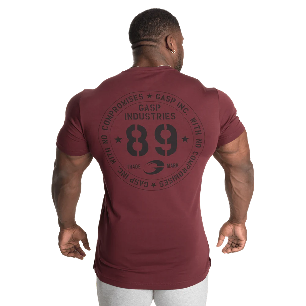 Gasp 89 Classic Tapered Tee Maroon