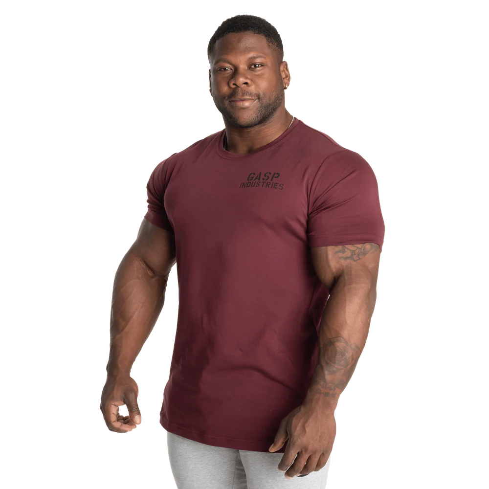 Gasp 89 Classic Tapered Tee Maroon