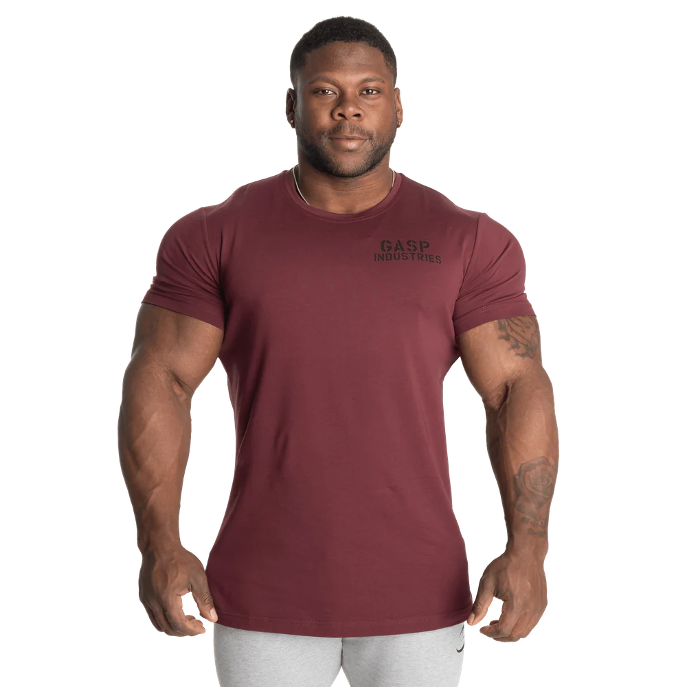 Gasp 89 Classic Tapered Tee Maroon