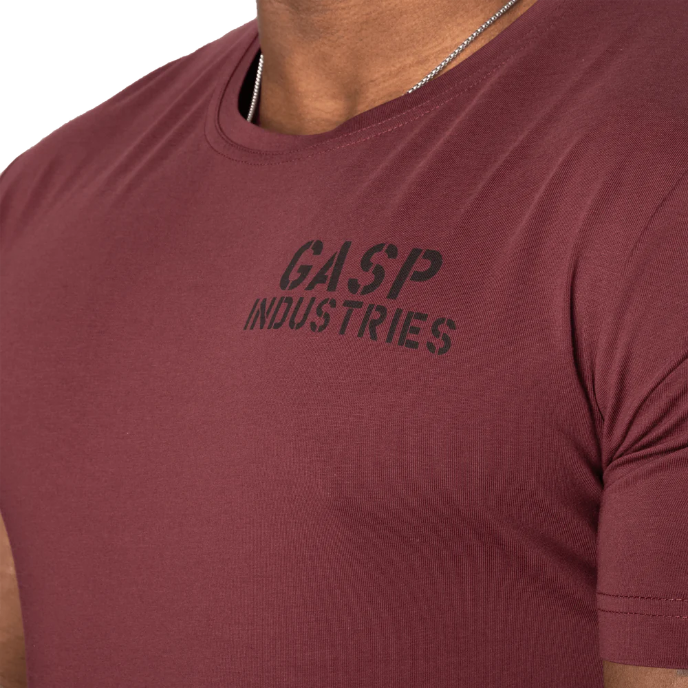 Gasp 89 Classic Tapered Tee Maroon