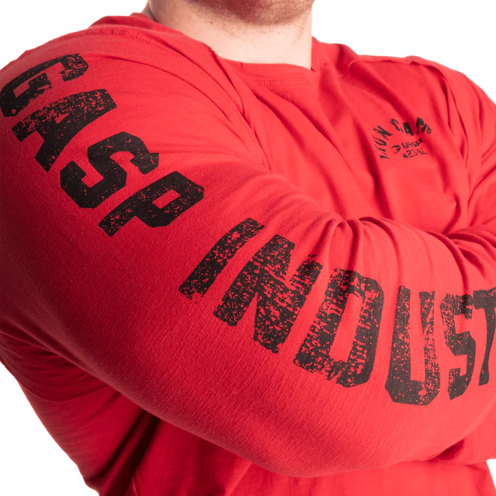 Gasp Throwback LS Tee Chili Red