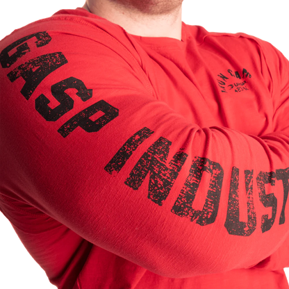 Gasp Throwback LS Tee Chili Red