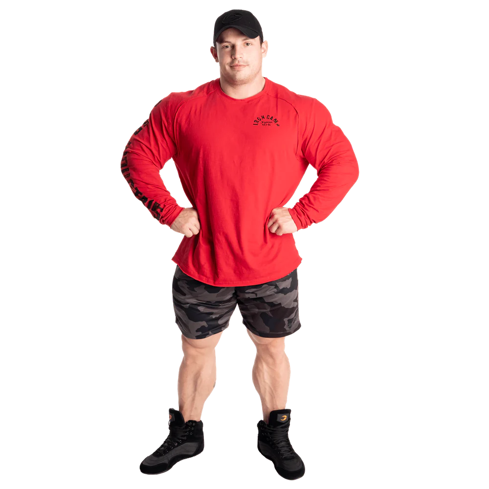 Gasp Throwback LS Tee Chili Red