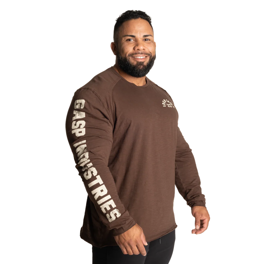 Gasp Throwback LS Tee Timber