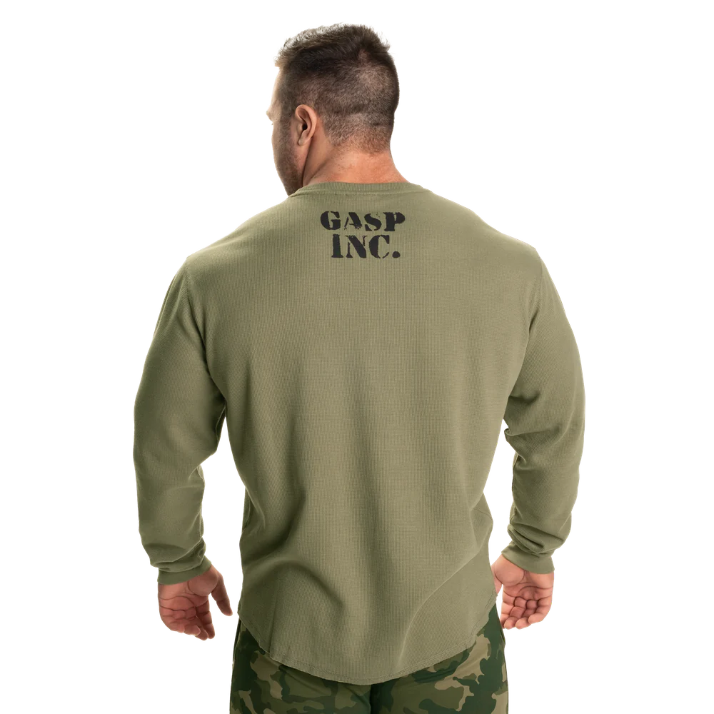 Gasp Thermal Gym Sweater Washed Green