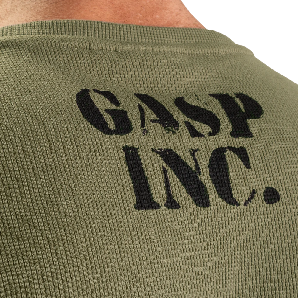 Gasp Thermal Gym Sweater Washed Green