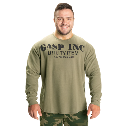 Gasp Thermal Gym Sweater Washed Green