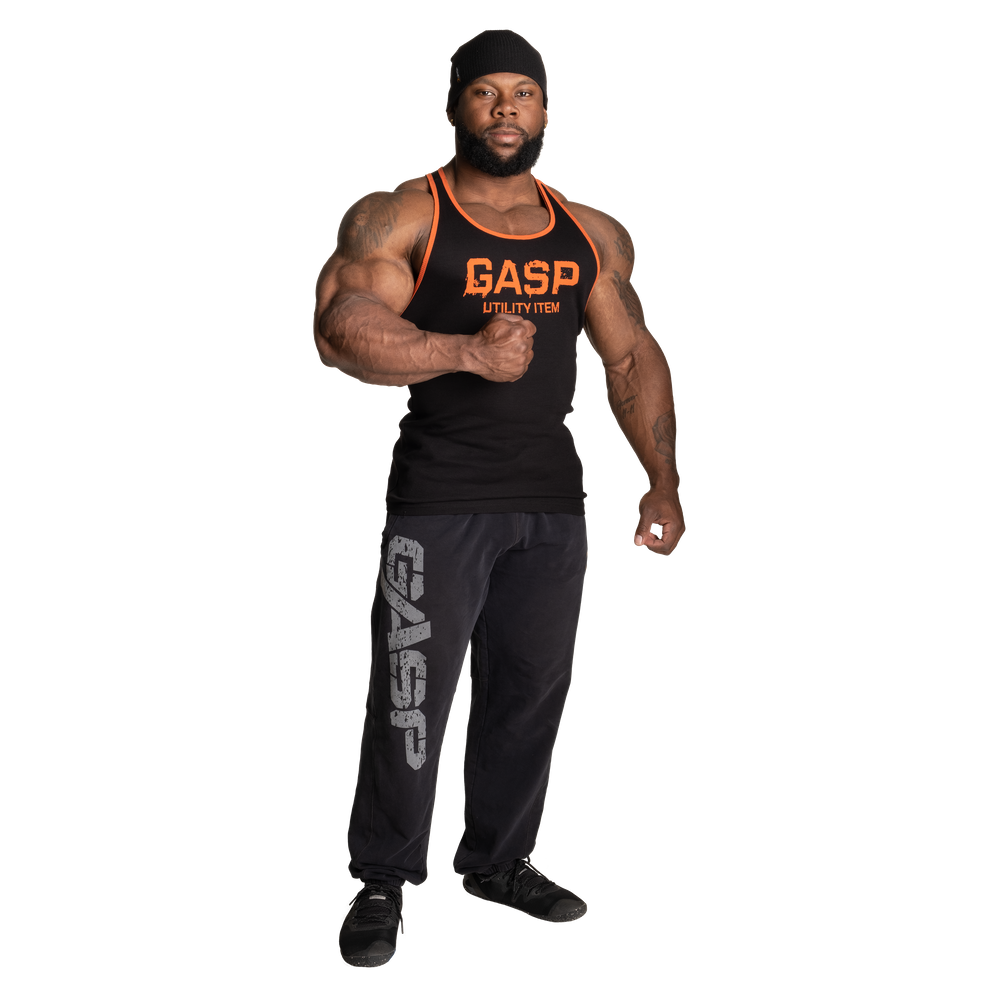 Gasp Ribbed T-Back Black/Flame