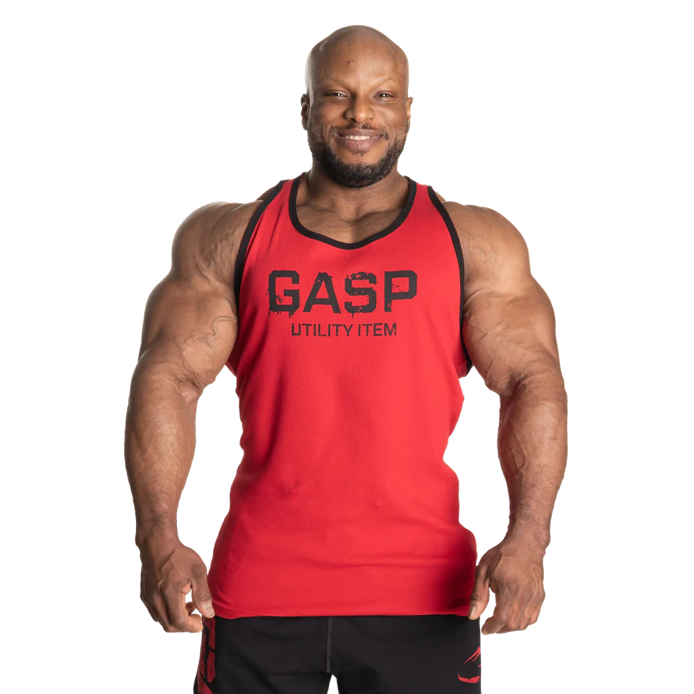 Gasp Ribbed T-Back Chili Red