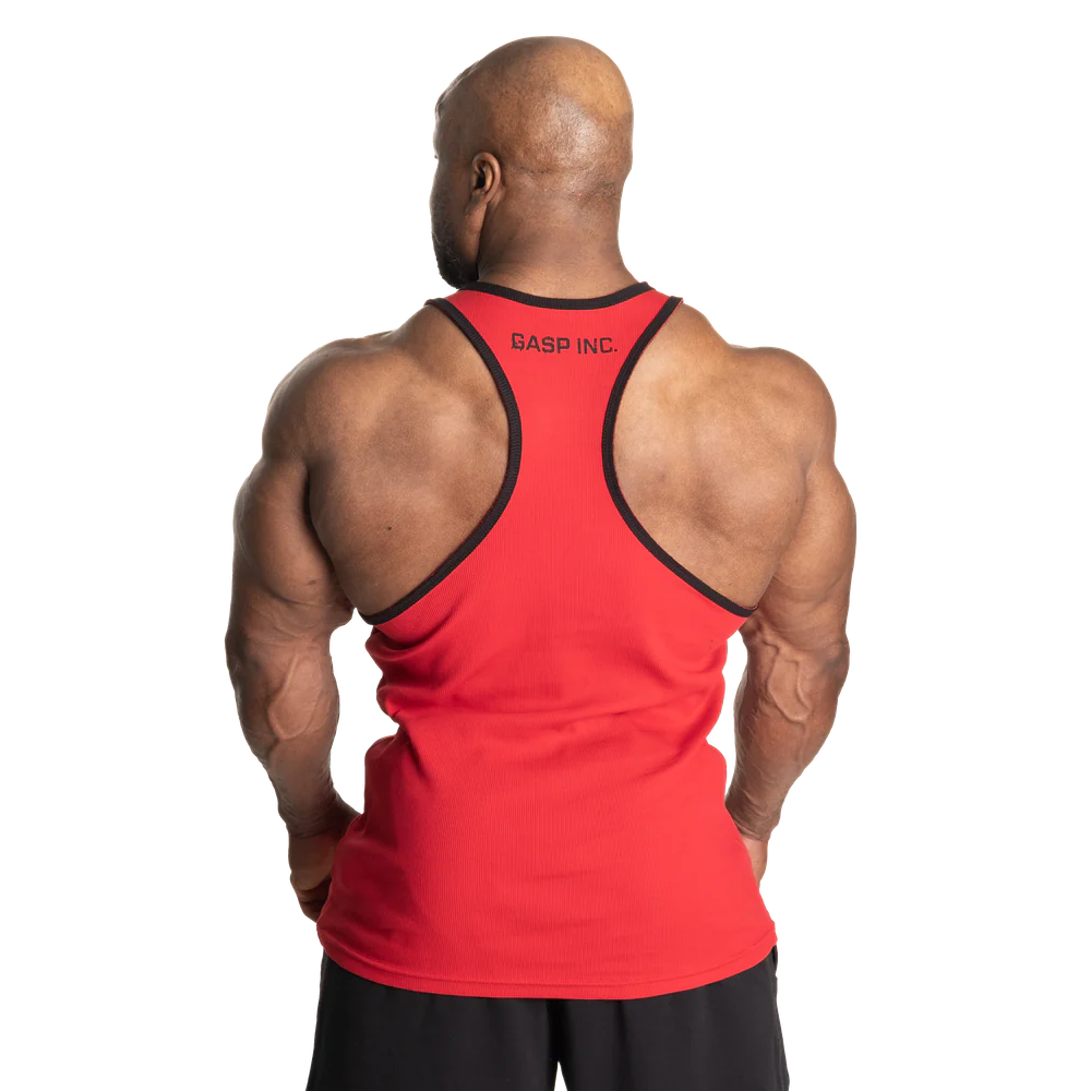 Gasp Ribbed T-Back Chili Red