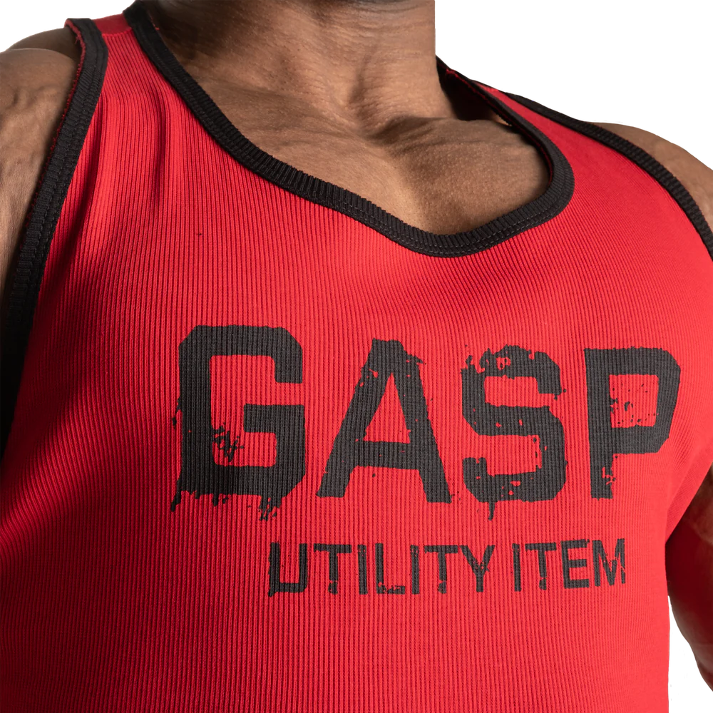 Gasp Ribbed T-Back Chili Red