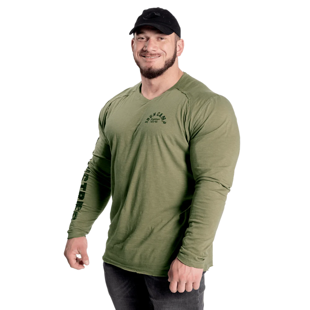 Gasp Throwback LS Tee Washed Green