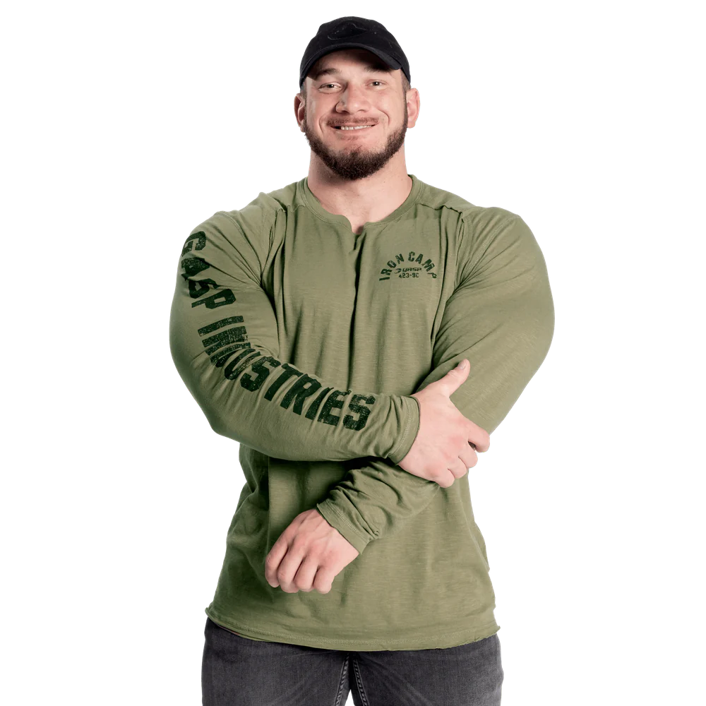 Gasp Throwback LS Tee Washed Green
