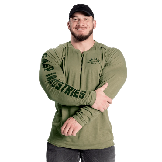 Gasp Throwback LS Tee Washed Green