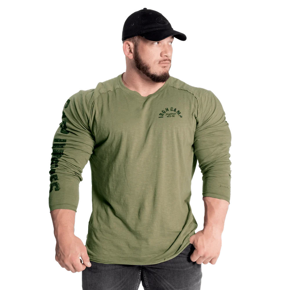 Gasp Throwback LS Tee Washed Green