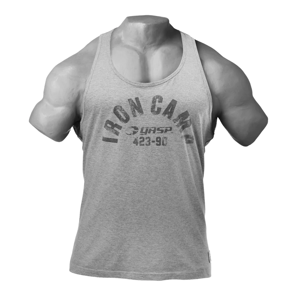 Gasp Throwback Tank Grey Melange
