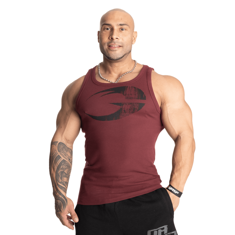 Gasp Original Ribbed Tank Marron