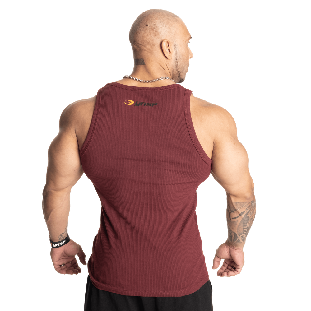 Gasp Original Ribbed Tank Marron