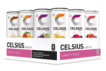 Celsius Energy Drink - Sparkling Essential Fitness Drink - 12x355ml