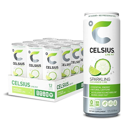 Celsius Energy Drink - Sparkling Essential Fitness Drink - 12x355ml